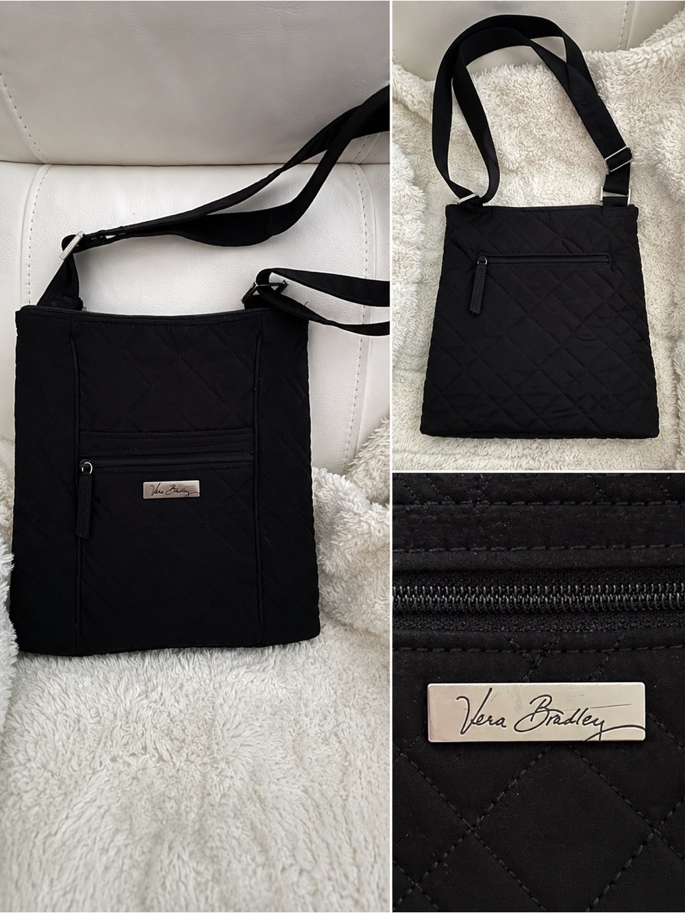 Vera Bradley Black Quilted Crossbody Bag